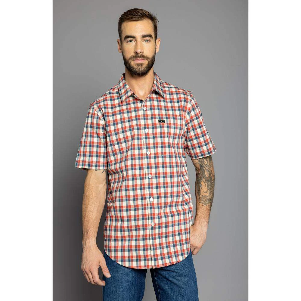 Kimes Ranch Men's Go Round Navy Plaid Dress Shirt 3 Kimes Ranch Men's Go Round Navy Plaid Dress Shirt