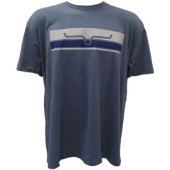 Kimes Ranch Men's Broken Stripe Short Sleeve Indigo T-Shirt BST-IND