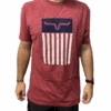 Kimes Ranch® Men's Logo Flag Cardinal Red T-Shirt CTEE-CARD -Kimes Ranch 52 9645 01