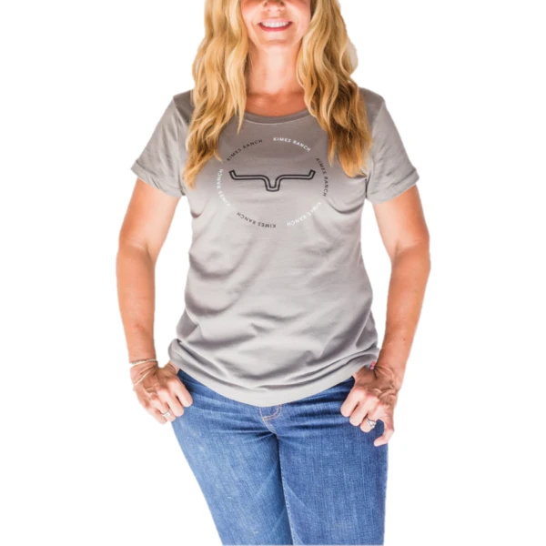 Kimes Ranch® Ladies Circular Repeat Charcoal T-Shirt CIRC-CH 3 Kimes Ranch® Ladies Circular Repeat Charcoal T-Shirt CIRC-CH