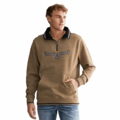 Kimes Ranch® Men's Filmore Quarter Zip Army Heather Pullover FQZ-AH