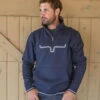 Kimes Ranch Mens Filmore Navy Cotton Blend Hoodie -Kimes Ranch Filmore Navy