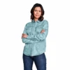 Kimes Ranch® Ladies Kc Tencel Light Blue Button Down Shirt KC-BLUE -Kimes Ranch KC BLUE