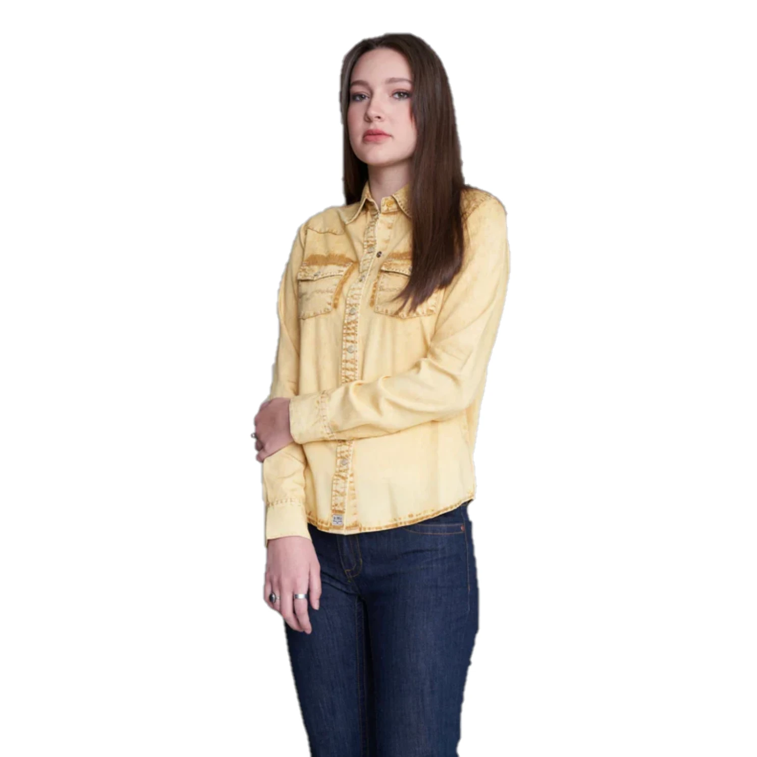 Kimes Ranch® Ladies Kc Tencel Gold Snap Shirt KC-GOLD 4 Kimes Ranch® Ladies Kc Tencel Gold Snap Shirt KC-GOLD - Image 2