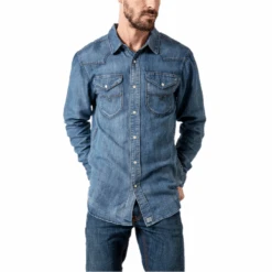 Kimes Ranch® Men's Grimes Dark Indigo Button Down Shirt KR-GRIMES-DI