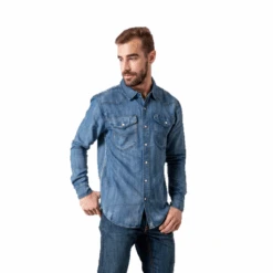 Kimes Ranch® Men's Grimes Dark Indigo Button Down Shirt KR-GRIMES-DI -Kimes Ranch KR GRIMES DIB
