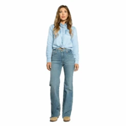 Kimes Ranch® Ladies Olivia Light Wash Wide Leg Denim Jeans KR-OLIVIA -Kimes Ranch KR OLIVIA 1