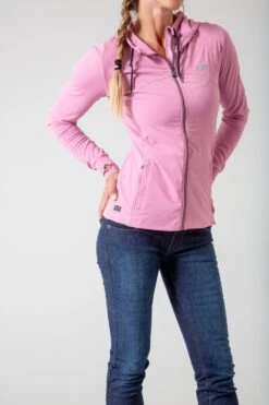 Kimes Ranch Womens Lovell Zip Dark Blush Nylon Softshell Jacket