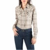 Kimes Ranch Ladies San Mateo Natural Flannel Snap Shirt SM-NAT -Kimes Ranch My project 1 78