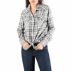 Kimes Ranch Ladies San Mateo Pewter Flannel Snap Shirt SM-PEW 2 Kimes Ranch Ladies San Mateo Pewter Flannel Snap Shirt SM-PEW -Kimes Ranch My project 1 79