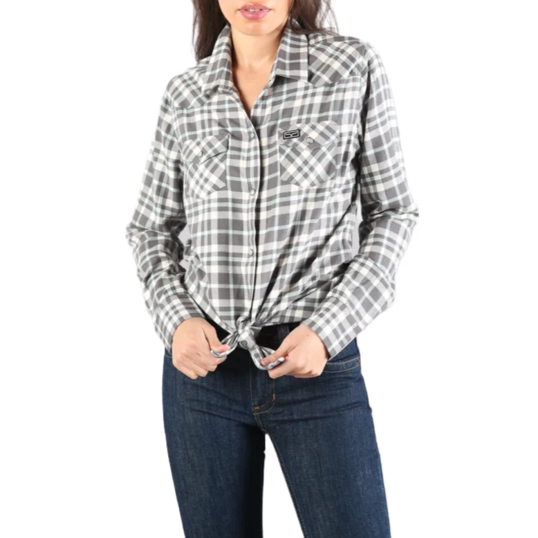 Kimes Ranch Ladies San Mateo Pewter Flannel Snap Shirt SM-PEW 3 Kimes Ranch Ladies San Mateo Pewter Flannel Snap Shirt SM-PEW