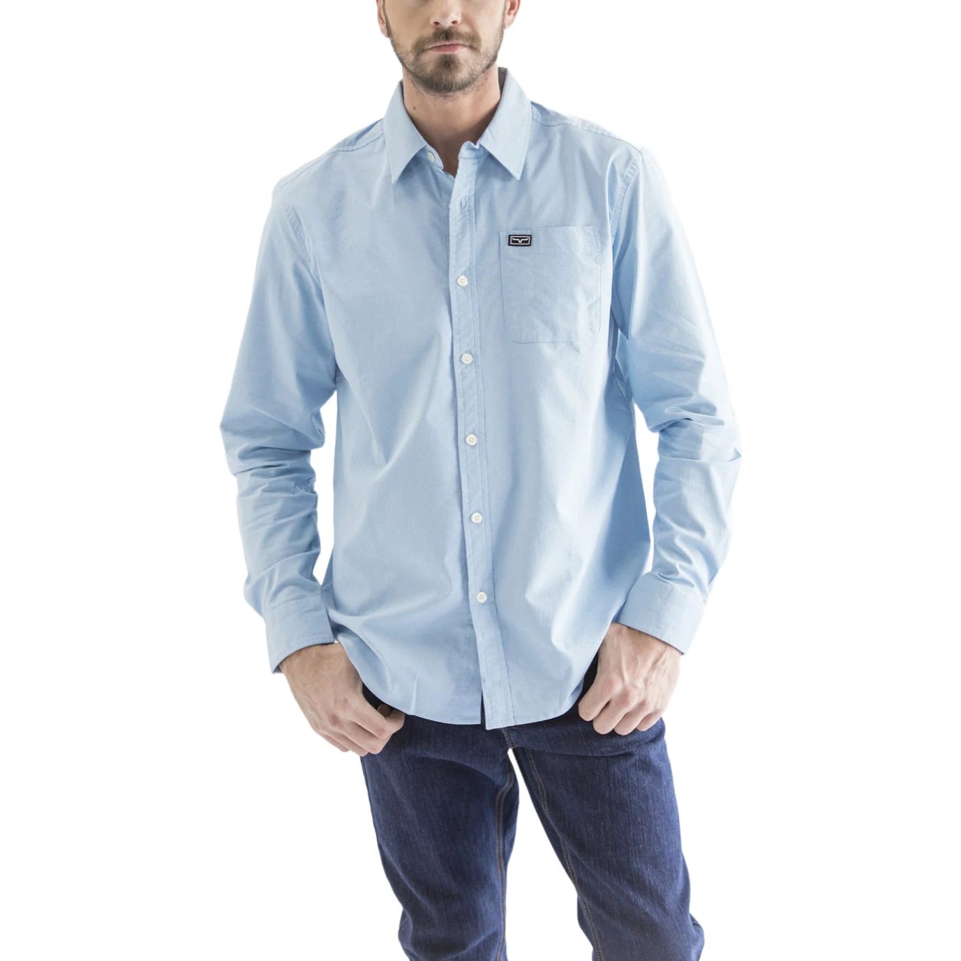 Kimes Ranch Men's Linville Long Sleeve Blue Button Down Shirt LINL-BLU 3 Kimes Ranch Men's Linville Long Sleeve Blue Button Down Shirt LINL-BLU