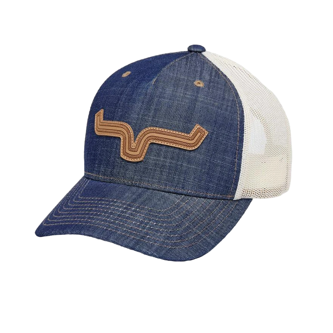 Kimes Ranch® Men's Roped LP Denim Blue Trucker Cap ROPED-DEN 3 Kimes Ranch® Men's Roped LP Denim Blue Trucker Cap ROPED-DEN