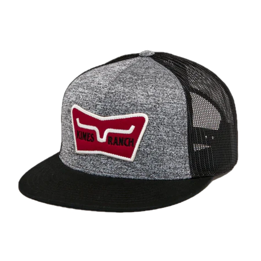 Kimes Ranch® Unisex Panoramic Trucker Grey Heather Cap S22-1620GH 3 Kimes Ranch® Unisex Panoramic Trucker Grey Heather Cap S22-1620GH