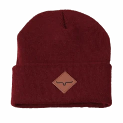 Kimes Ranch® Unisex Maroon Diamond Patch Beanie KR900MRN