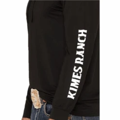 Kimes Ranch® Men's Ninja Hood Tech Logo Black T-Shirt NNJA-BLK -Kimes Ranch NNJA BLK 3