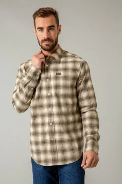 Kimes Ranch Mens Nogales Dress Loden Cotton Blend L/S Shirt