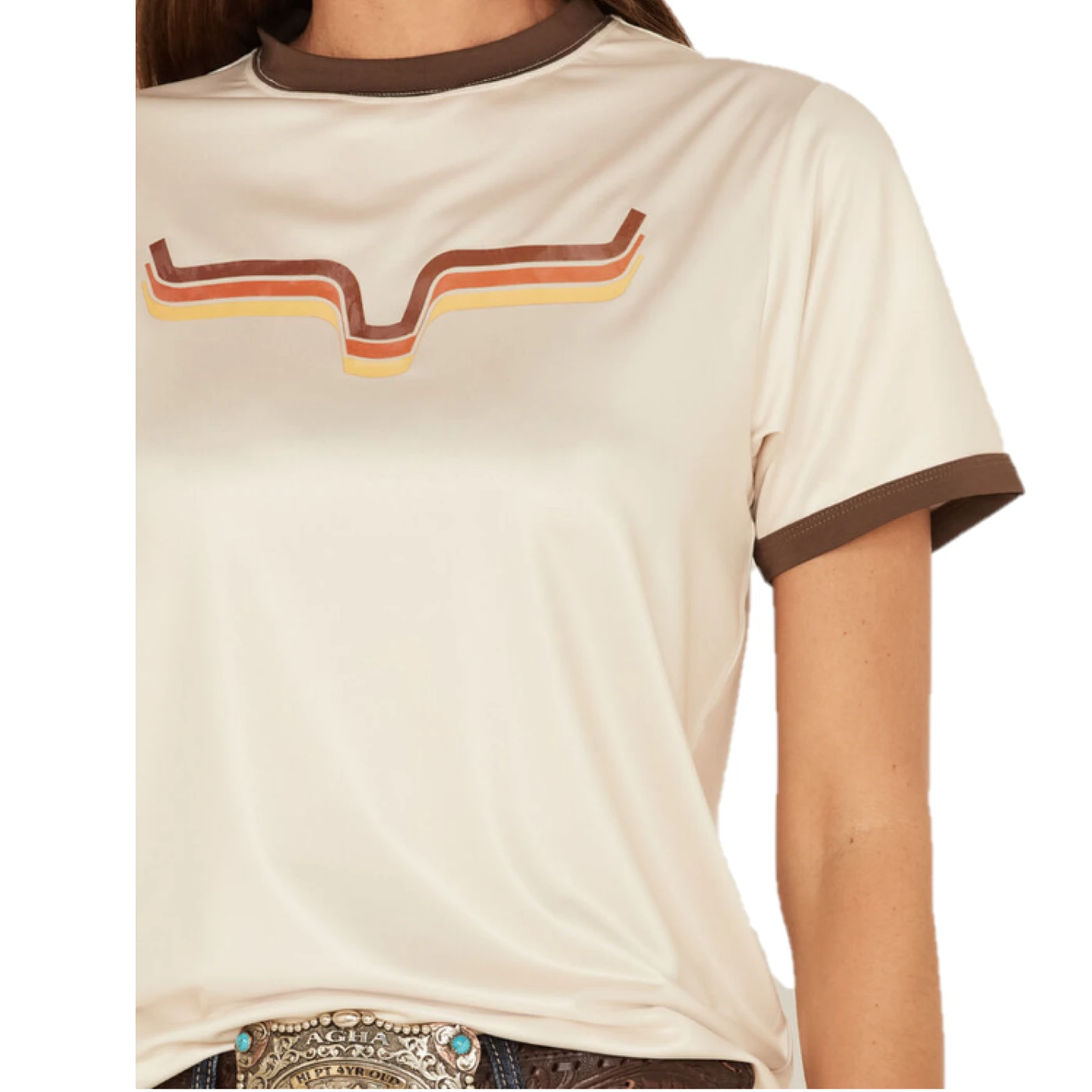 Kimes Ranch® Ladies Rhythm Ringer Natural Performance T-Shirt RING-NAT 5 Kimes Ranch® Ladies Rhythm Ringer Natural Performance T-Shirt RING-NAT - Image 3