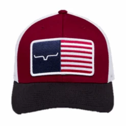 Kimes Ranch® Unisex American Trucker Burgundy Hat S22-012002 -Kimes Ranch S22 012002