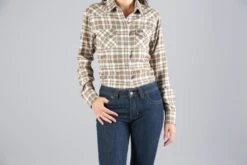 Kimes Ranch Womens San Mateo Flannel Natural Cotton Blend L/S Shirt