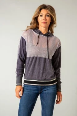 Kimes Ranch Womens Somers Dream Charcoal Heather Cotton Blend Hoodie