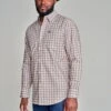 Kimes Ranch Mens Taos Plaid Dress Sand Cotton Blend L/S Shirt -Kimes Ranch Taos Plaid Sand