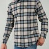 Kimes Ranch Mens Twin Peaks Flannel Dress Blue/Charcoal Cotton Blend L/S Shirt 2 Kimes Ranch Mens Twin Peaks Flannel Dress Blue/Charcoal Cotton Blend L/S Shirt -Kimes Ranch Twin Peaks Flannel Blue Charcoal