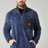 Kimes Ranch Mens Whiskey Sweater Navy Fleece Fleece Jacket -Kimes Ranch Whiskey Sweater Navy