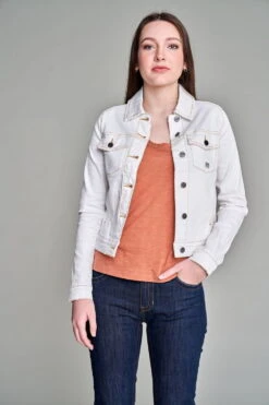 Kimes Ranch Womens Winslow Winter White Cotton Blend Cotton Jacket