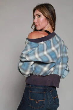 Kimes Ranch Womens Belinda Bomber Jacket Denim 100% Cotton L/S -Kimes Ranch belinda bomber jacket womens 3 scaled 1