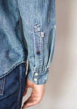 Kimes Ranch Mens Grimes Dark Indigo Denim Cotton Blend L/S Shirt 9 Kimes Ranch Mens Grimes Dark Indigo Denim Cotton Blend L/S Shirt -Kimes Ranch grimes dark indigo denim top mens 4 scaled 1