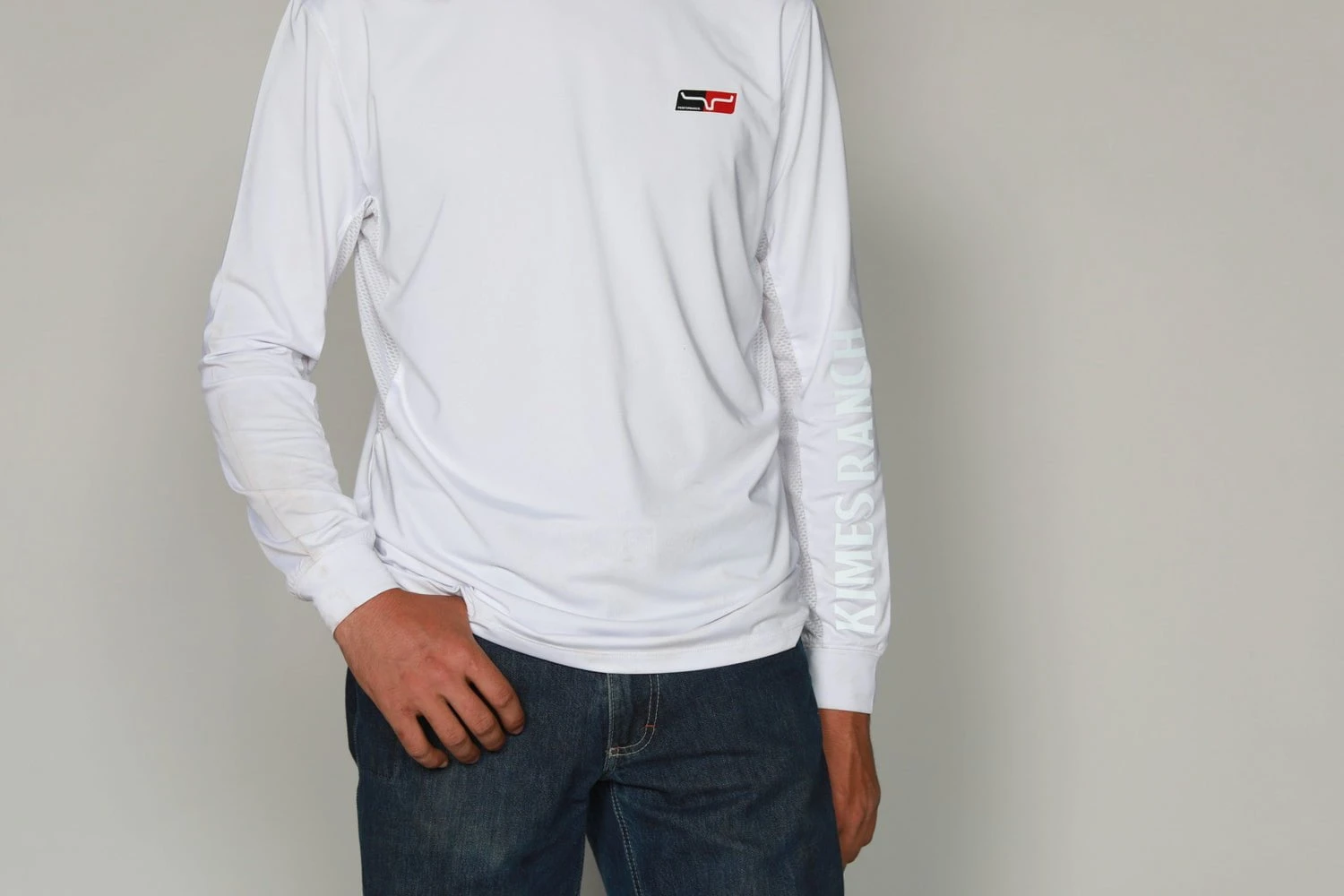 Kimes Ranch Mens K1 Tech Tee White Polyester Blend L/S T-Shirt 6 Kimes Ranch Mens K1 Tech Tee White Polyester Blend L/S T-Shirt - Image 4