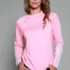 Kimes Ranch Womens K1 Tech Tee Pink Heather Polyester Blend L/S Tshirt -Kimes Ranch k1 tech tee pink womens 1 scaled 1
