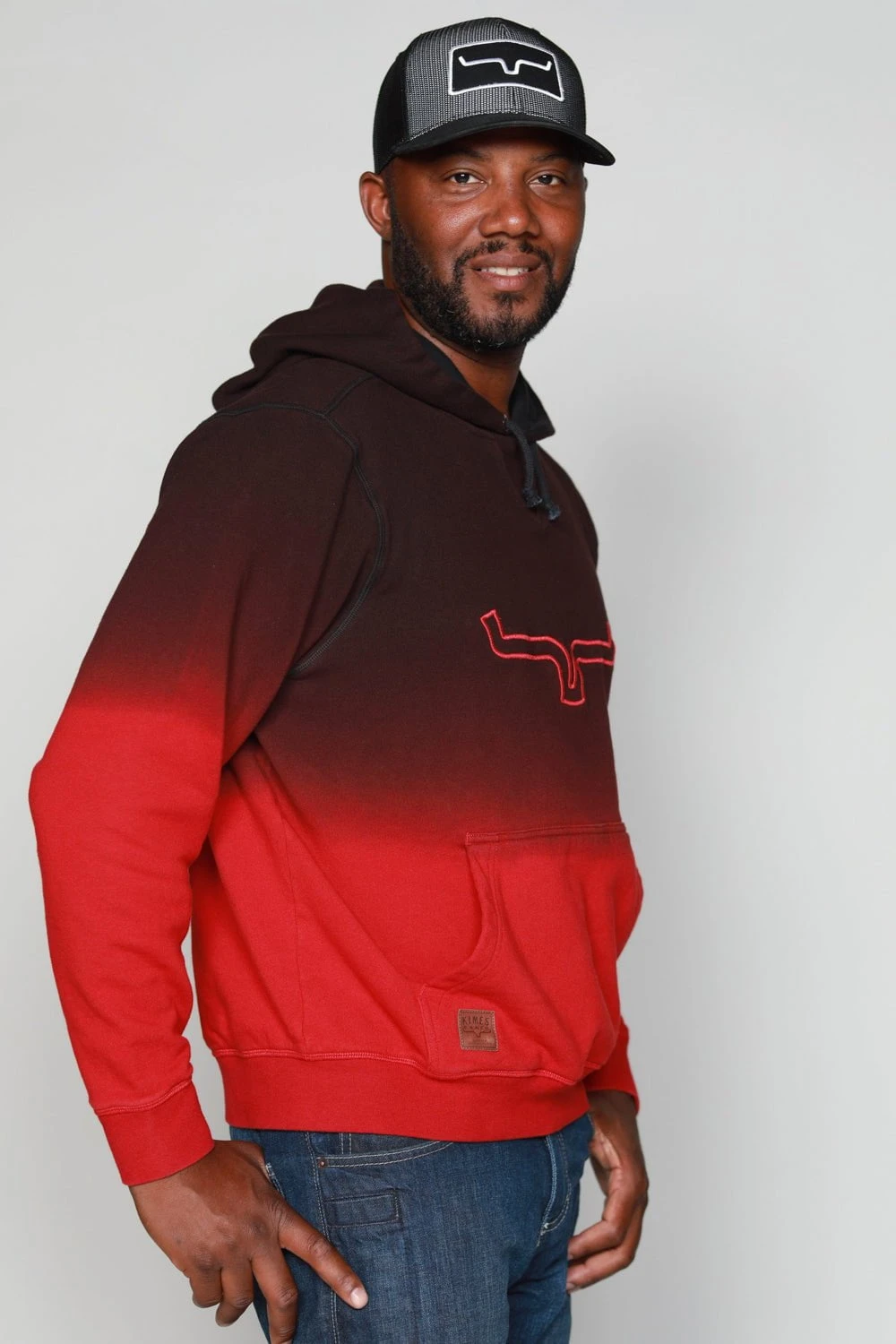 Kimes Ranch Mens Layton 22 Hoodie Dark Red 100% Cotton L/S 4 Kimes Ranch Mens Layton 22 Hoodie Dark Red 100% Cotton L/S - Image 2