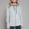 Kimes Ranch Womens Lovell Front Zip Frost Grey Nylon Softshell Jacket