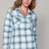 Kimes Ranch Womens Matadora Plaid Blue Cotton Blend L/S Western Shirt -Kimes Ranch matadora plaid blue top womens 1 scaled 1