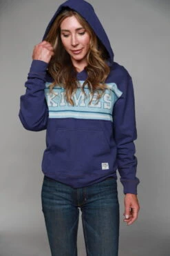 Kimes Ranch Womens North Star Hoodie Marine Blue Cotton Blend L/S -Kimes Ranch north star hoodie marine blue womens 3 scaled 2