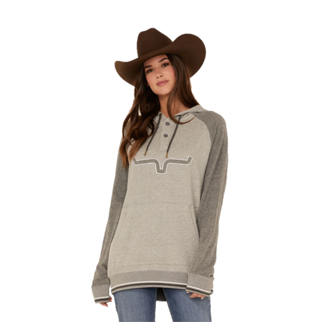 Kimes Ranch Ladies Summer Love Heather Grey Pullover Shirt S22-191207 3 Kimes Ranch Ladies Summer Love Heather Grey Pullover Shirt S22-191207