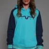Kimes Ranch Womens Summer Love Fleece Blue Cotton Blend L/S Hoodie -Kimes Ranch summer love hood blue womens 1 scaled 1