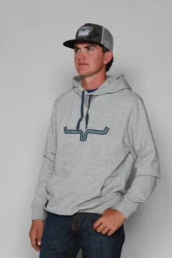 Kimes Ranch 18 Kimes Ranch Mens TTL Hoodie Grey Heather 100% Cotton L/S