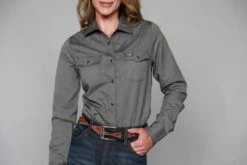 Kimes Ranch Womens Tucson HB Black Cotton Blend L/S Western Shirt -Kimes Ranch tucson hb black womens 3 scaled 1