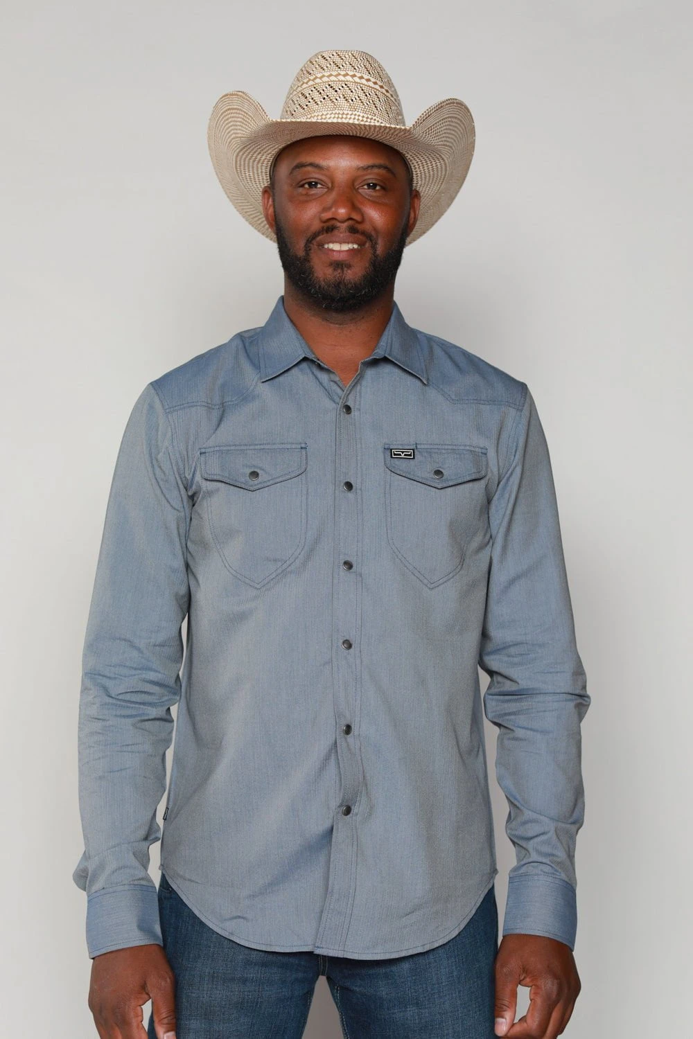 Kimes Ranch Mens Tucson HB Indigo Cotton Blend L/S Western Shirt 3 Kimes Ranch Mens Tucson HB Indigo Cotton Blend L/S Western Shirt