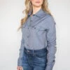 Kimes Ranch Womens Tucson HB Indigo Cotton Blend L/S Western Shirt