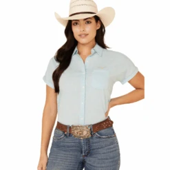 Kimes Ranch Ladies Ranchester Turquoise Button Up Shirt RANCH-TURQ